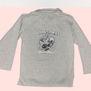 Warner Bros. Gray Long Sleeve Tee with Graphic Design